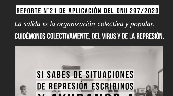 Reporte nº 21 de aplicación del DNU 297/2020