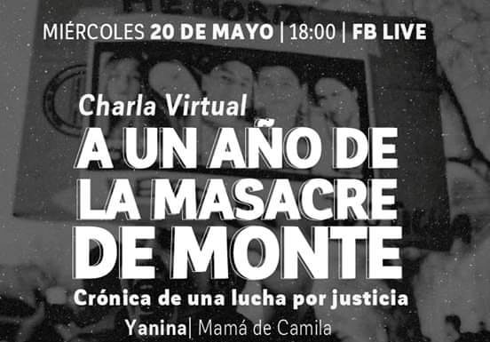 Charla a un año de la masacre de Monte