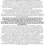 Por el sobreseimiento definitivo de los comunicadores de la RNMA