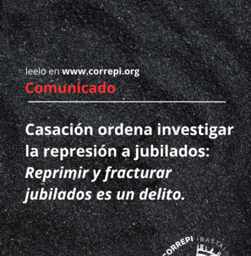 Reprimir y fracturar jubilados es un delito